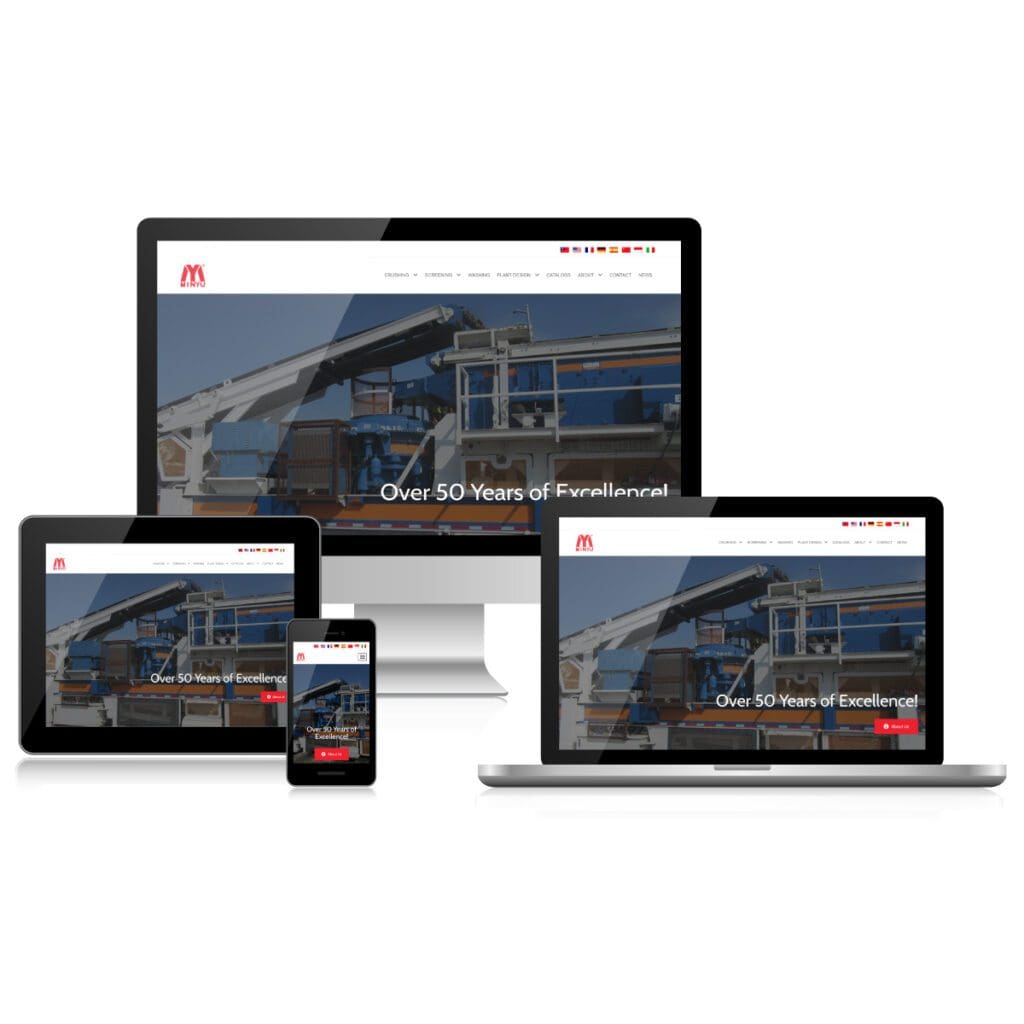 Minyu® Crushers website designed by RoxxiStudios™ - a web design company in Southern California
