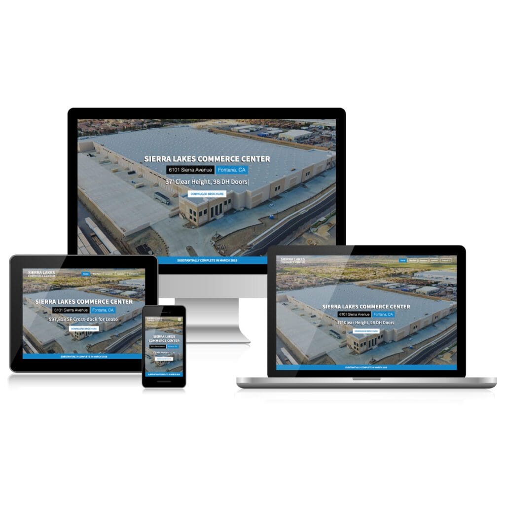 Sierra Lakes Commerce Center website designed by RoxxiStudios™ - a web design company in Southern California